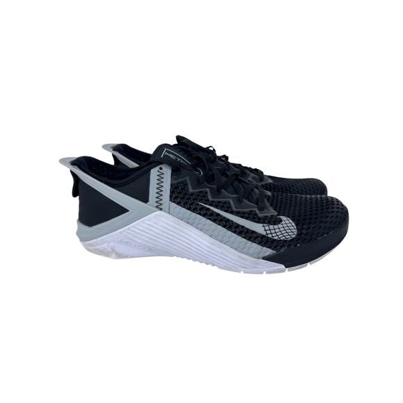 Nike Metcon 6‎ Flyease Low Top Sneaker Shoes Mens 8.5 Black White DB3790-010 - Picture 1 of 14